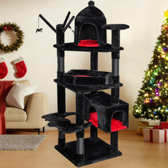 BEWISHOME Gothic cat tree coffin bed offers elevated lounging and comfort