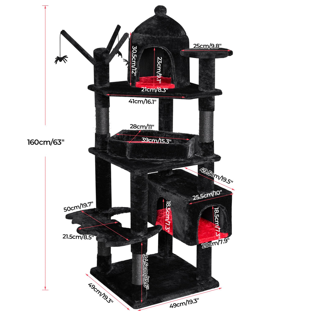 BEWISHOME spider toy feature adds interactive play on the gothic tower