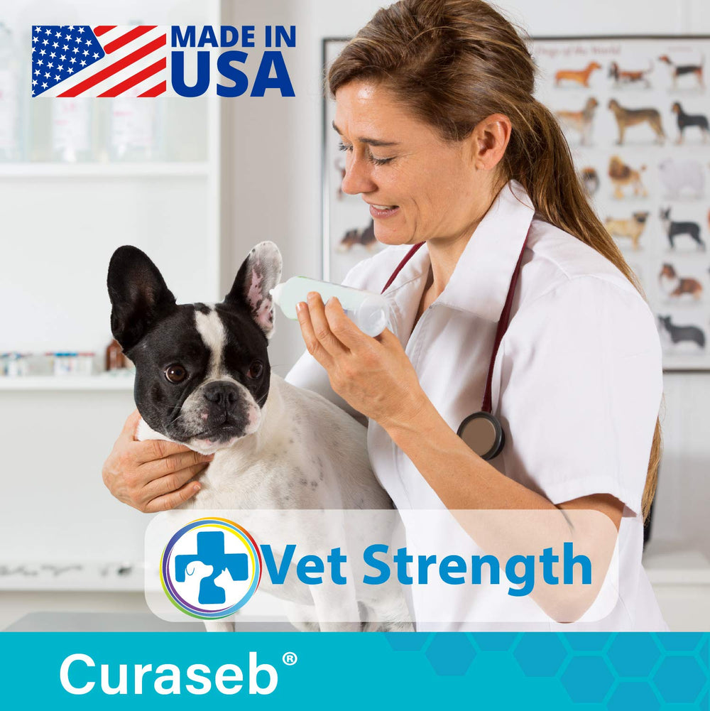 BEXLEY LABS Curaseb vet-formulated care supports at-home ear hygiene.