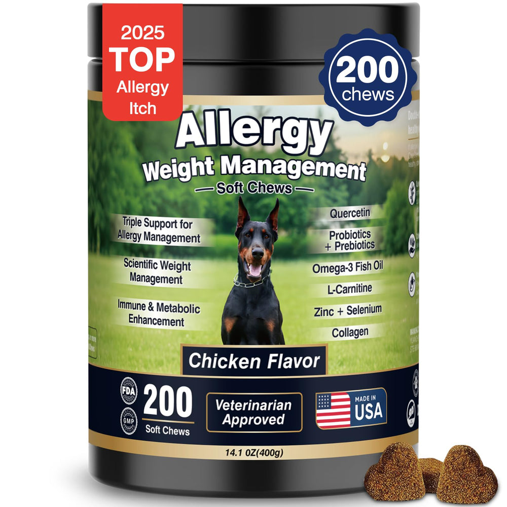 BFDEREN packaging for dog allergy relief chews promotes sustainable, convenient care.
