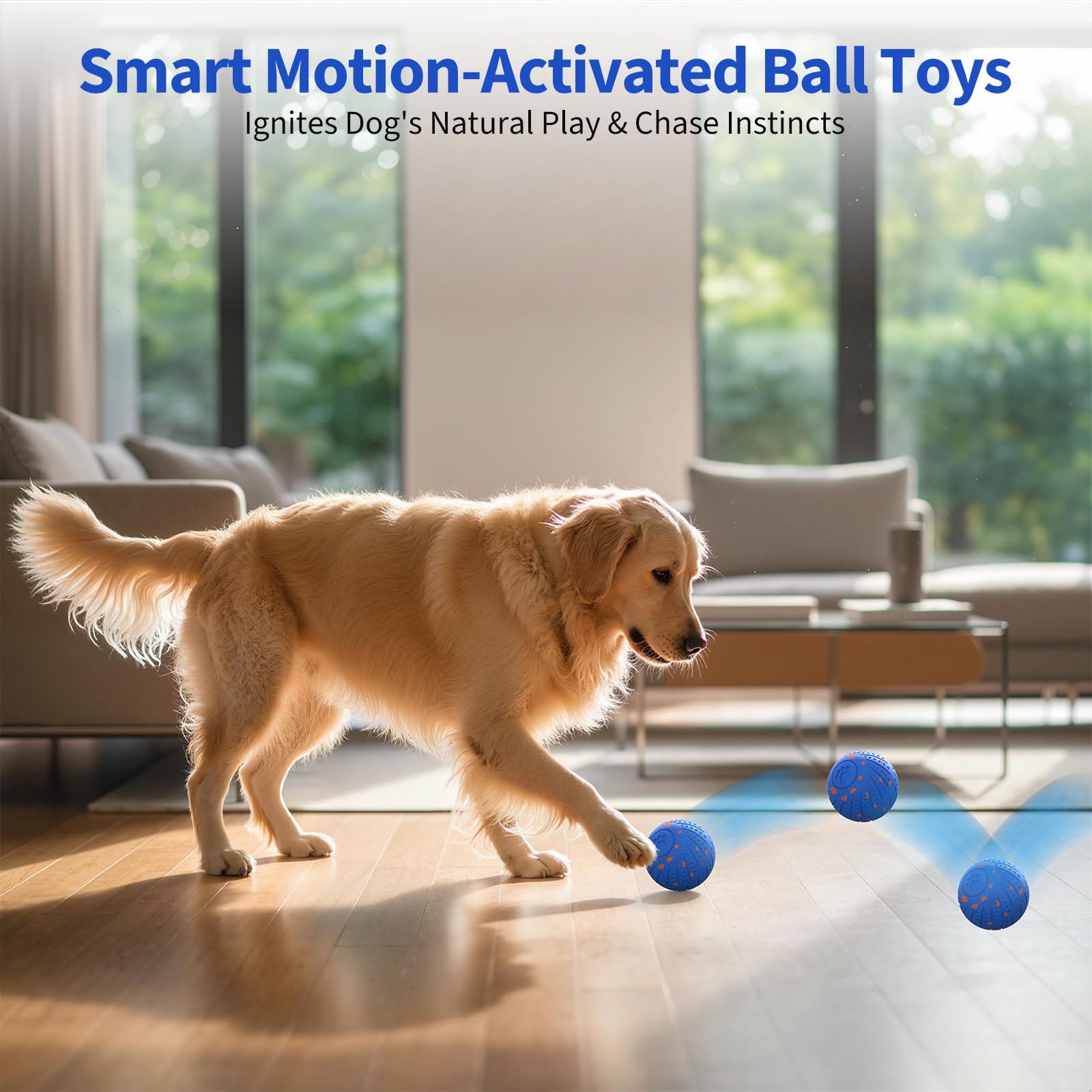 BFFWOW dog ball mode settings shown, offering energy-balanced play for active dogs.