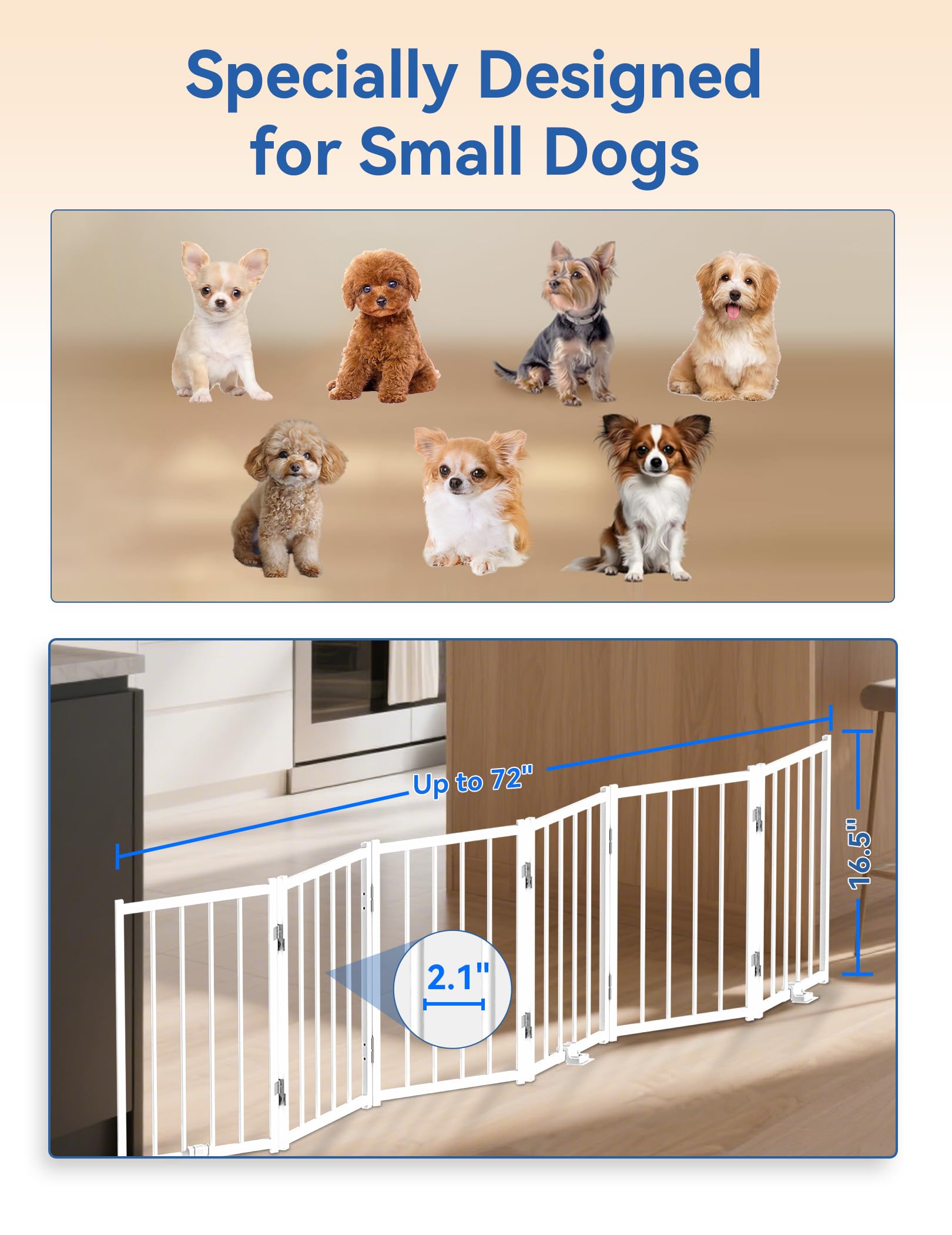 BFNN adhesive foot supports keep the gate firmly in place during motion.