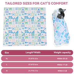BFNN cat grooming wrap geometric fish XL pattern on wrap.