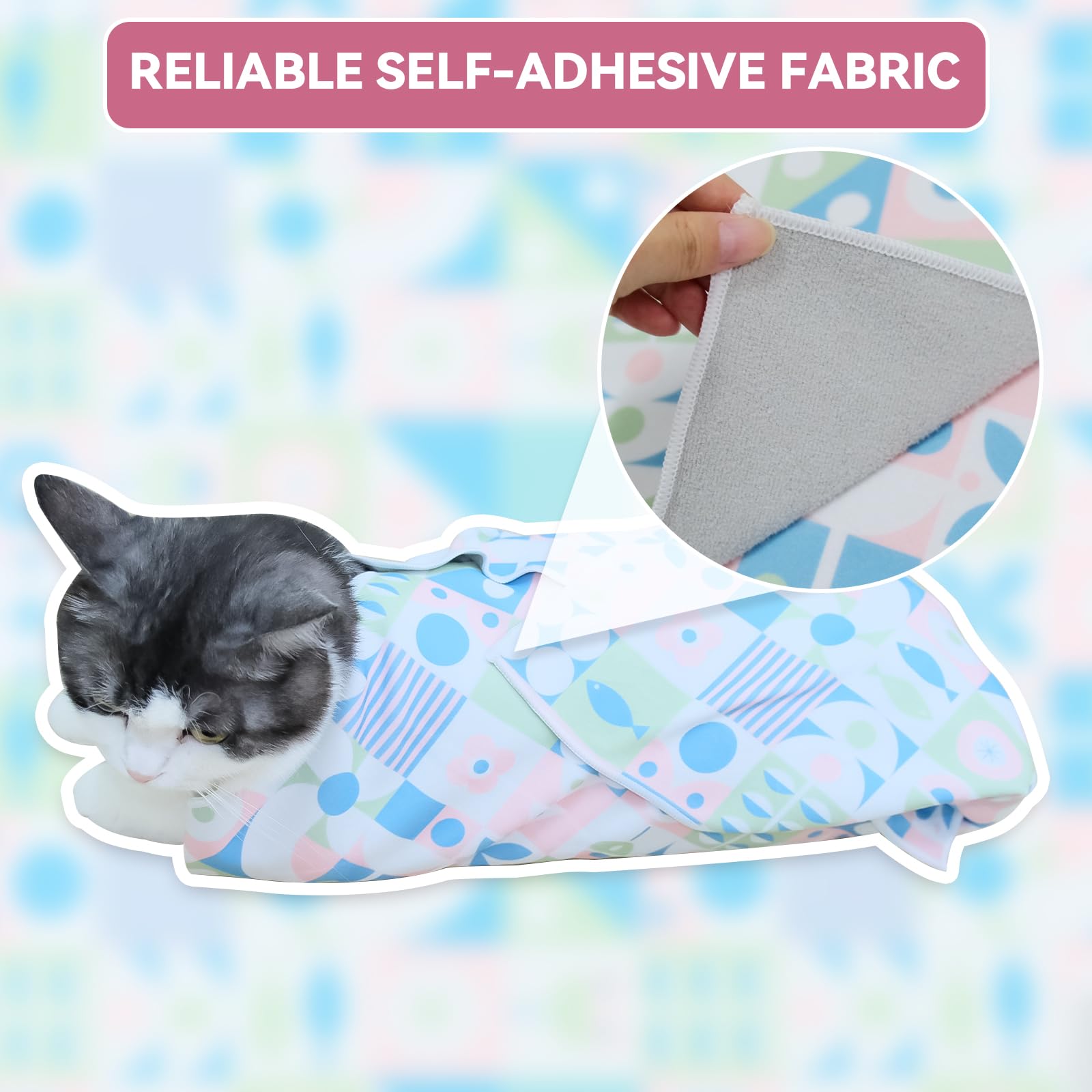 BFNN cat grooming wrap used for nail trimming at home.