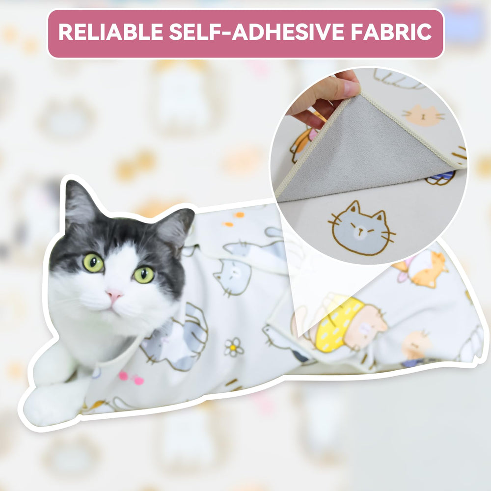 BFNN cat grooming wrap size-varied to fit kittens or large cats.