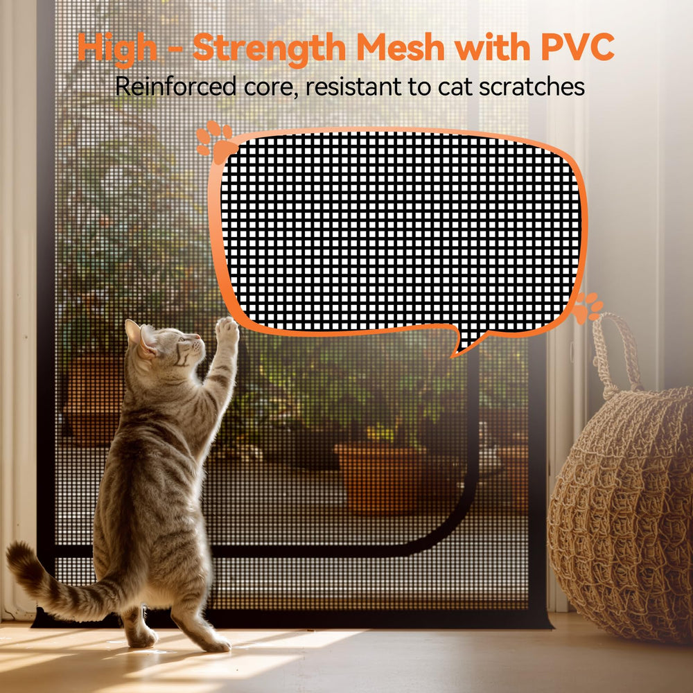 BFNN anti-scratch mesh close-up emphasizes wear resistance for active cats