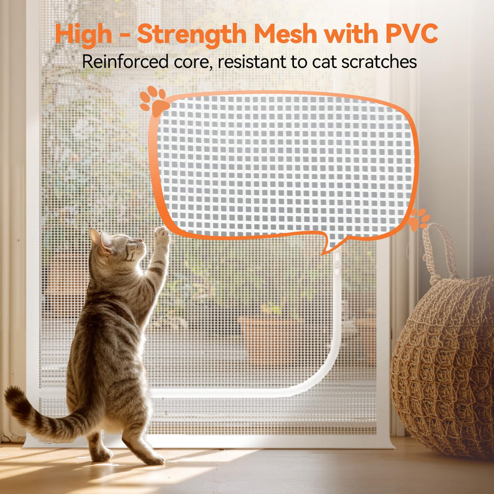 BFNN Cat Screen Door anti-scratch mesh highlights durable wear and long-lasting use.