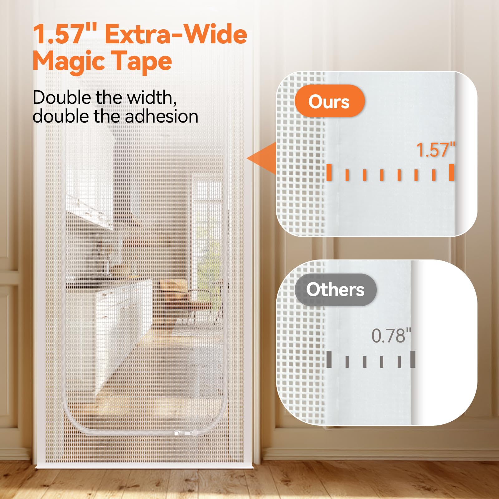 BFNN cat screen door extra tall design fits larger entryways and prevents jumpy cats from entering.