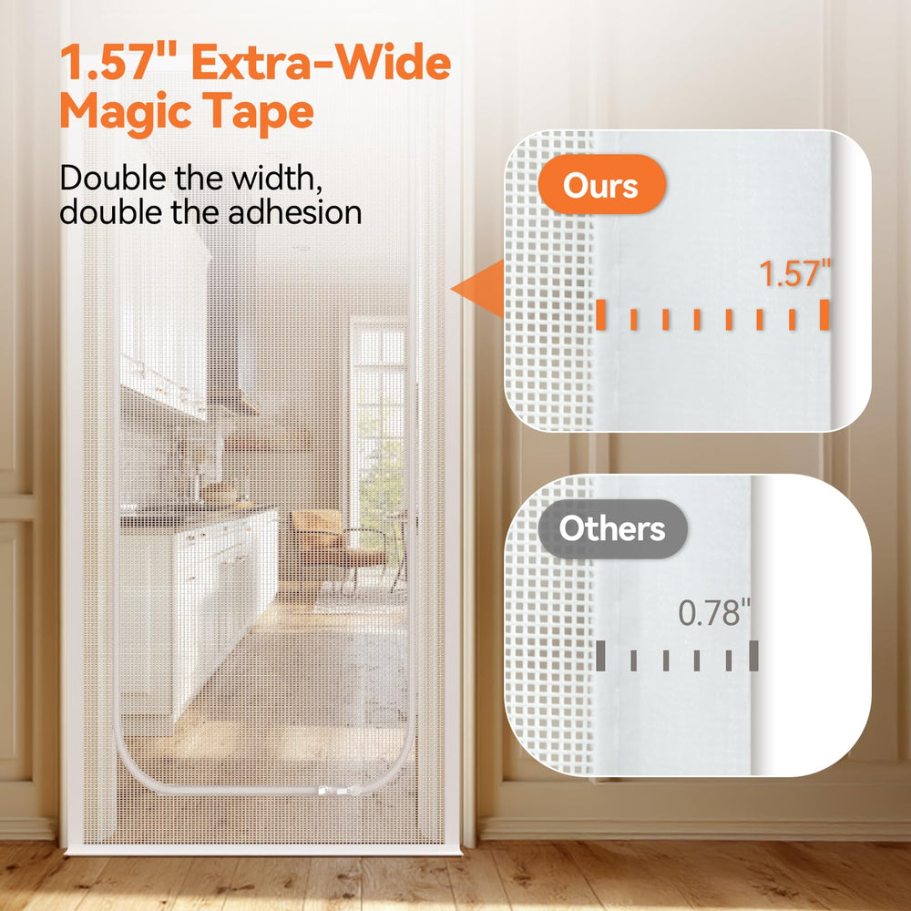 BFNN cat screen door velcro bonding demonstrates tool-free, secure mounting.