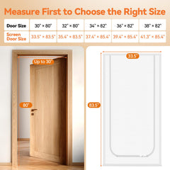 BFNN cat screen door zipper closure enables easy, controlled access for people and pets.