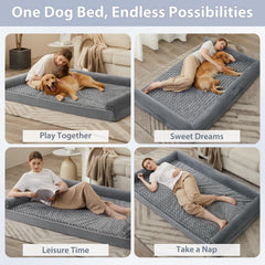 BFPETHOME bed with bolstered sides offers secure wrap-around comfort.