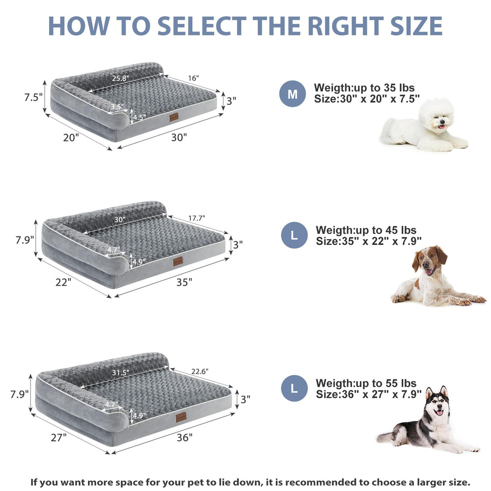 BFPETHOME orthopedic dog bed waterproof lining protects egg foam