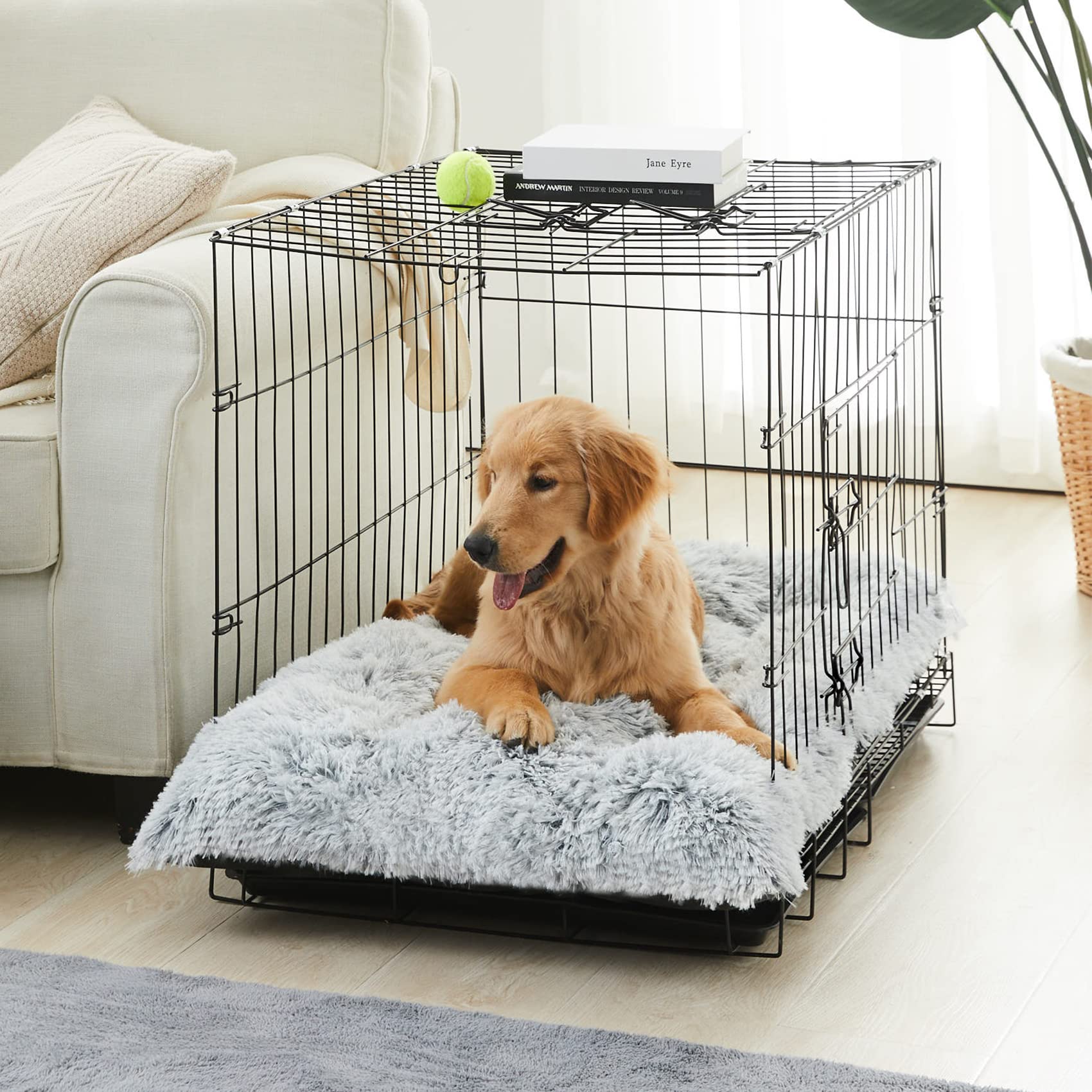 BFPETHOME dog bed calming plush surface promotes relaxation