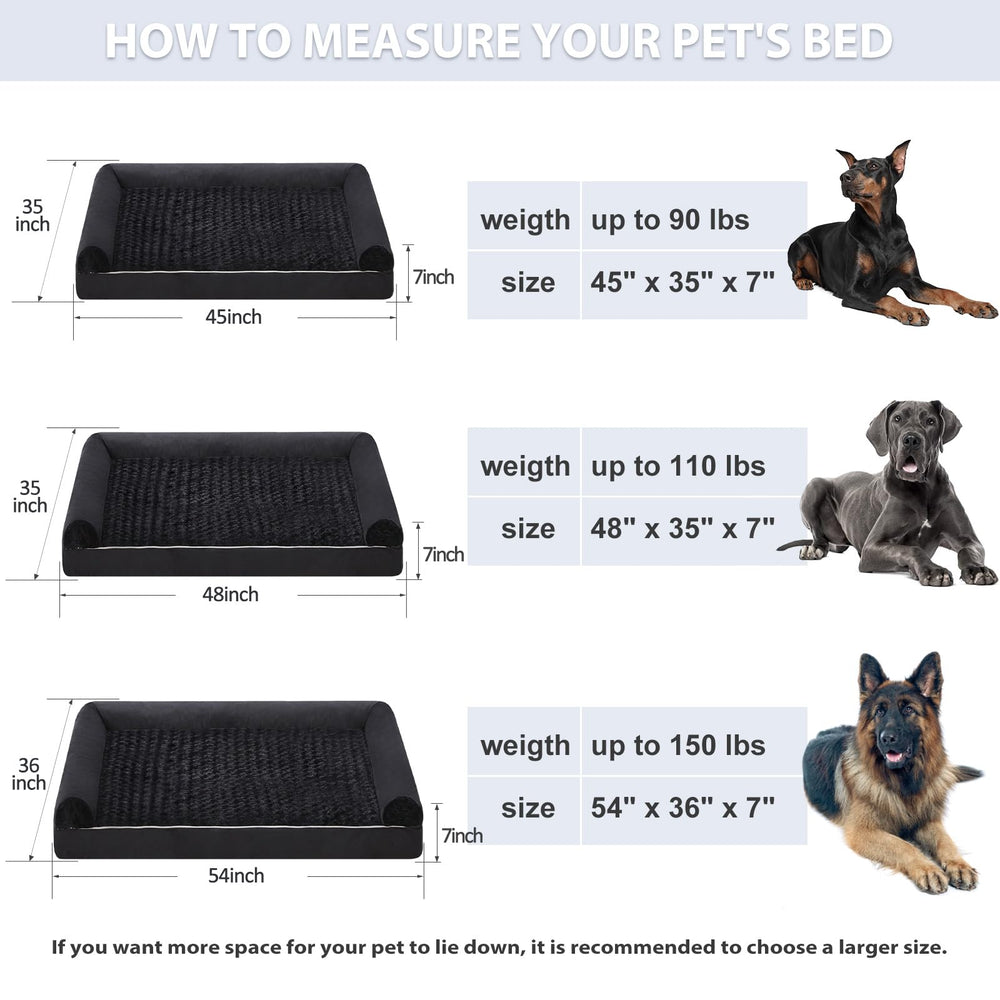 BFPETHOME large size bed in lifestyle setting for big dogs