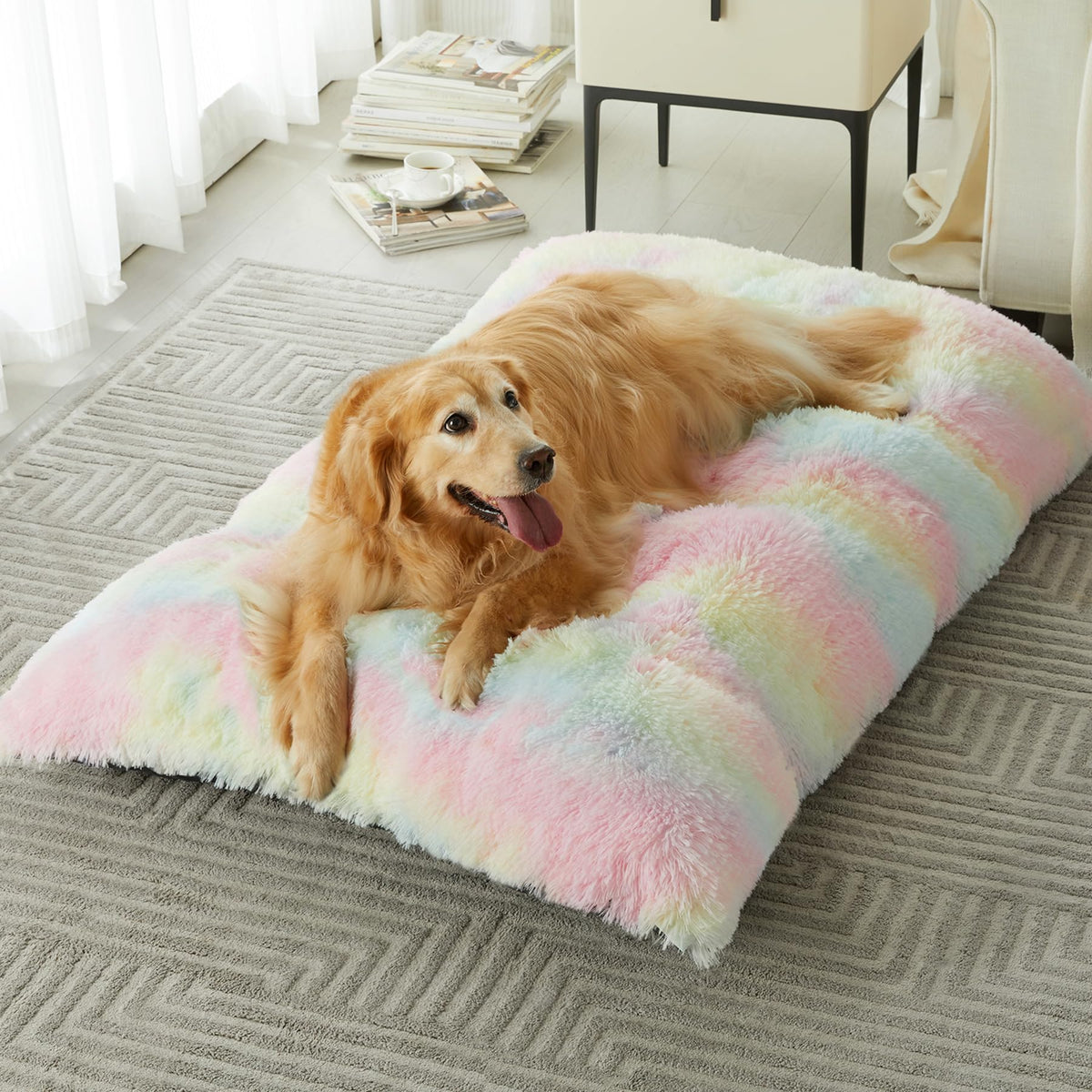 BFPETHOME dog bed plush-soft comfort helps large dogs sleep warm and restful.