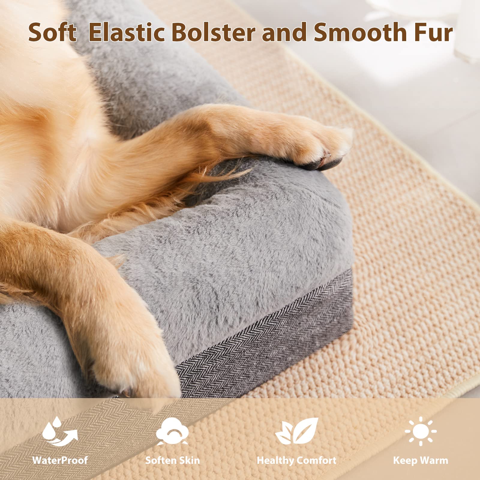 BFPETHOME measures 29x19x6.3 inches for small to medium dogs