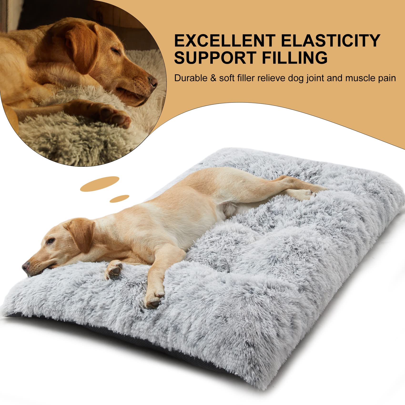 BFPETHOME dog bed 35x23 inches offers spacious sleeping area.
