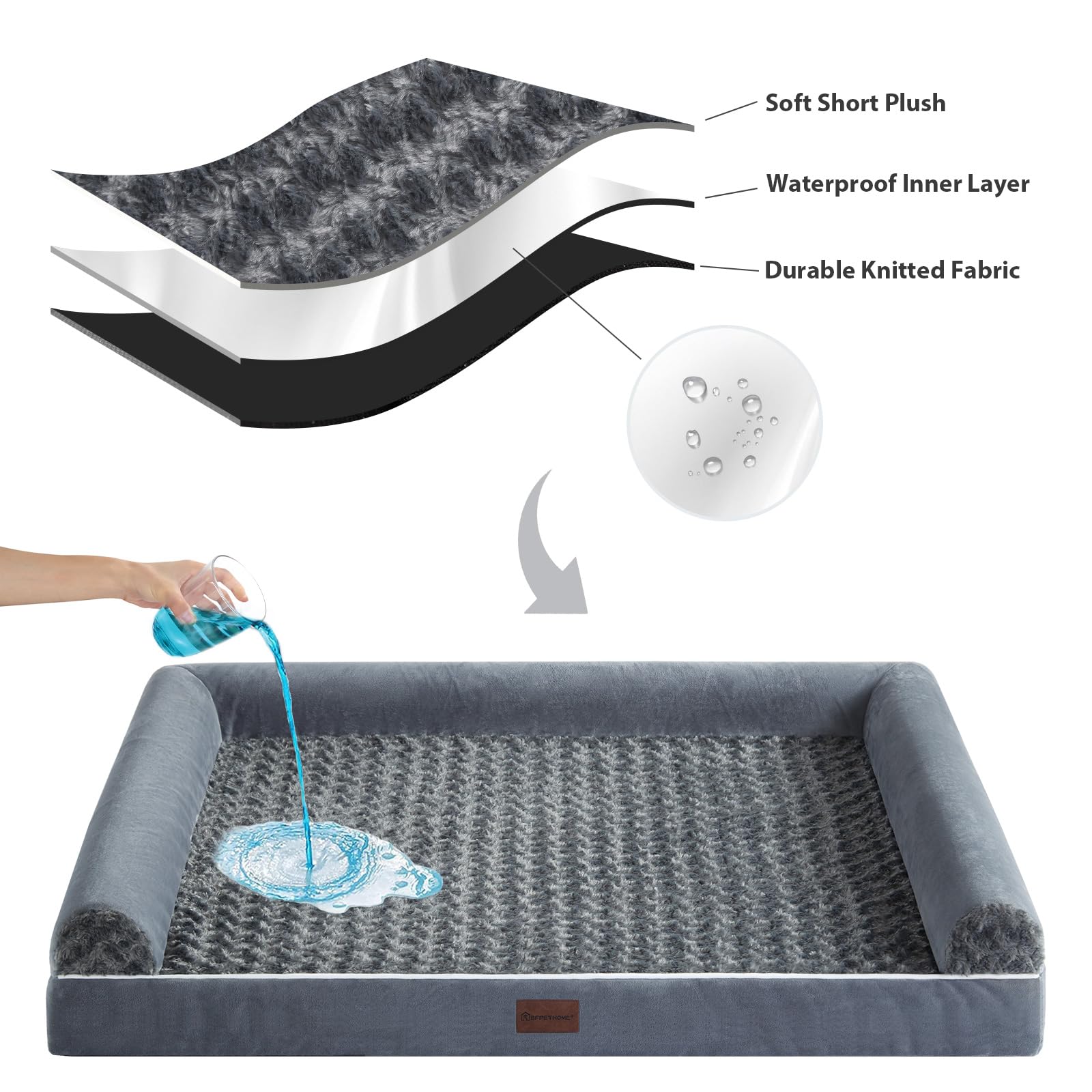 BFPETHOME bed’s three-side pillows boost head and neck comfort