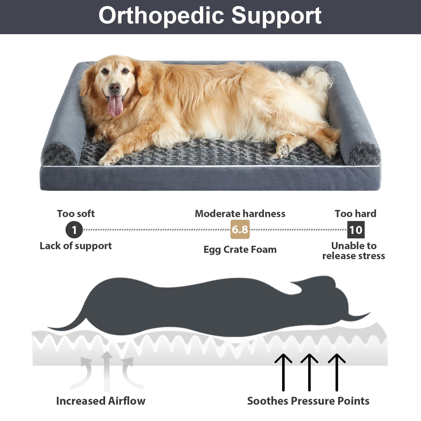 BFPETHOME large dog bed features waterproof inner layer protecting foam after accidents