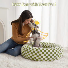 BFPETHOME donut dog bed interior cushion supports relaxed naps