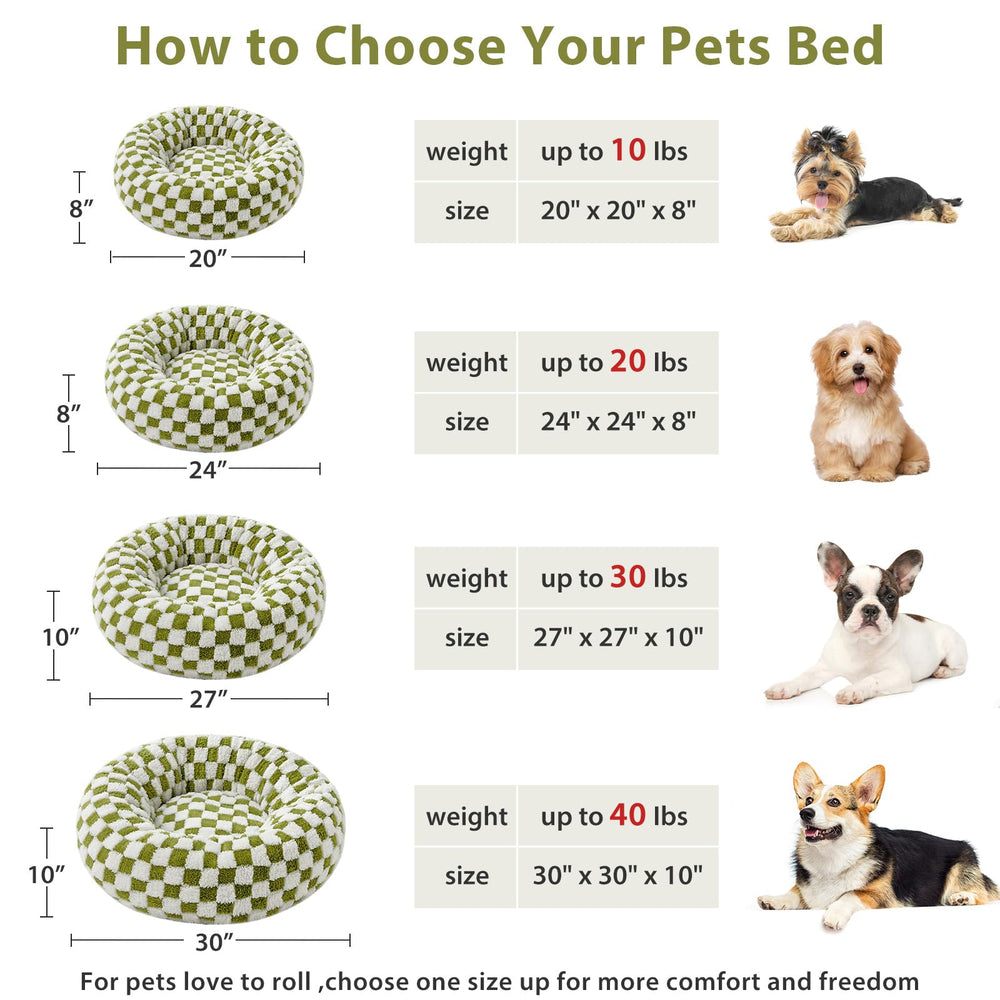 BFPETHOME donut dog bed non-slip bottom, bed stays in place during play.