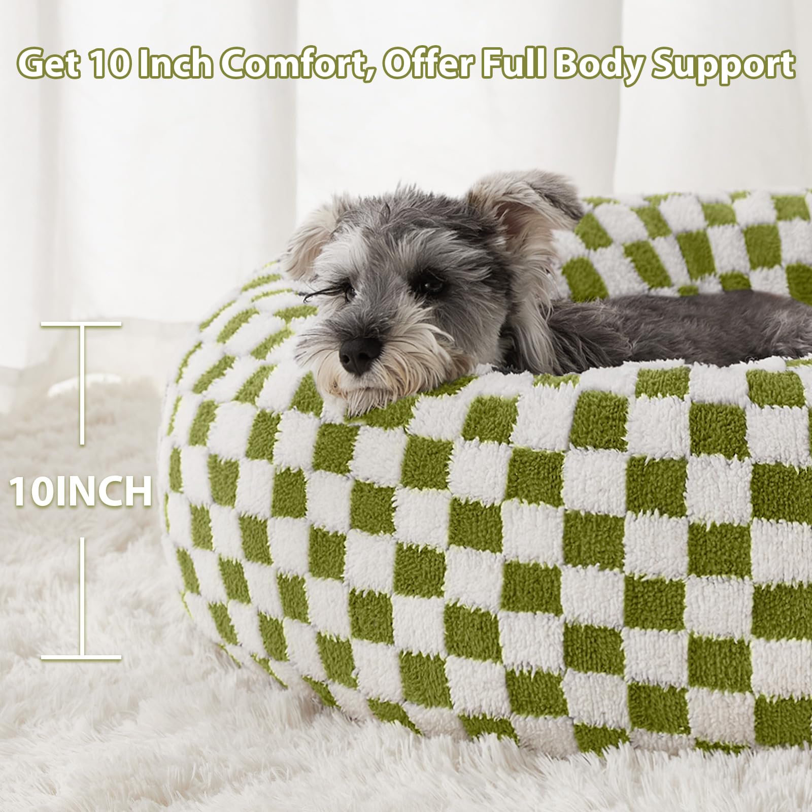 BFPETHOME donut dog bed outer pattern highlights stylish home décor