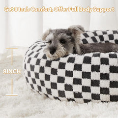 BFPETHOME Donut Dog Bed soft-plush fabric inviting warm snuggles.