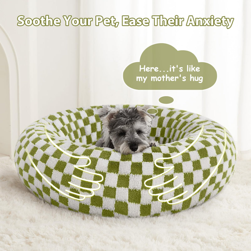 BFPETHOME donut dog bed washable design, easy machine cleaning.