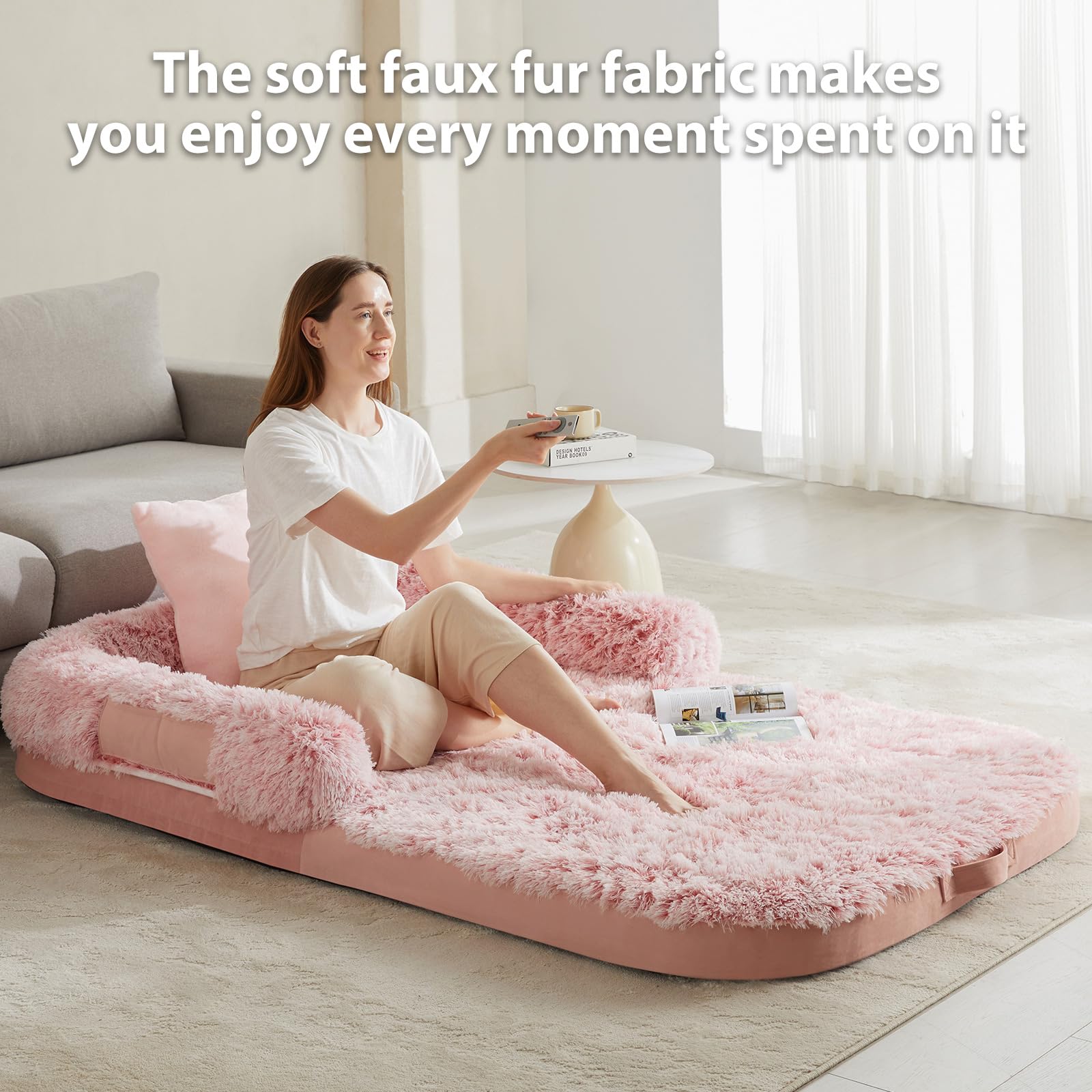 BFPETHOME pink orthopedic foam core detail emphasizes spine-supporting structure
