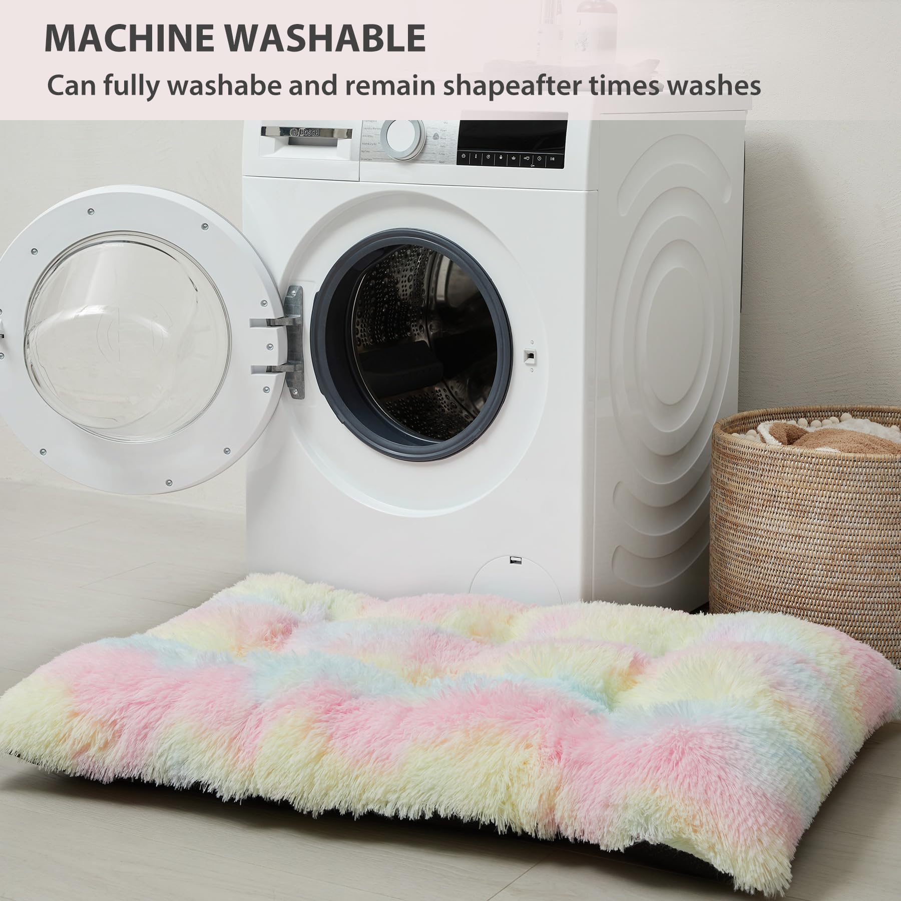 BFPETHOME large dog bed polyester surface feels soft and durable.