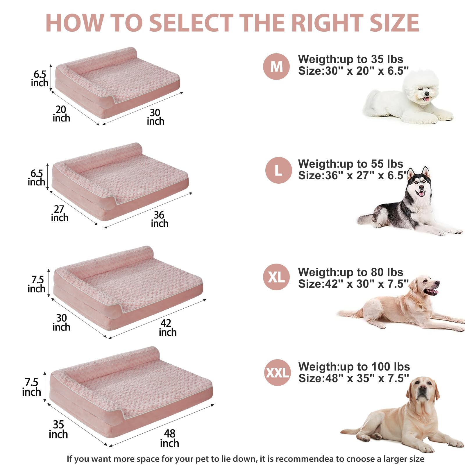 BFPETHOME nonslip bottom keeps the bed steady