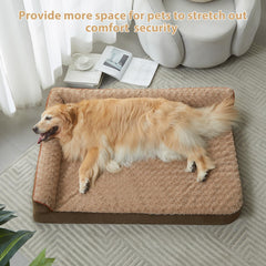 BFPETHOME orthopedic dog bed with dog on bed demonstrates supportive sleep