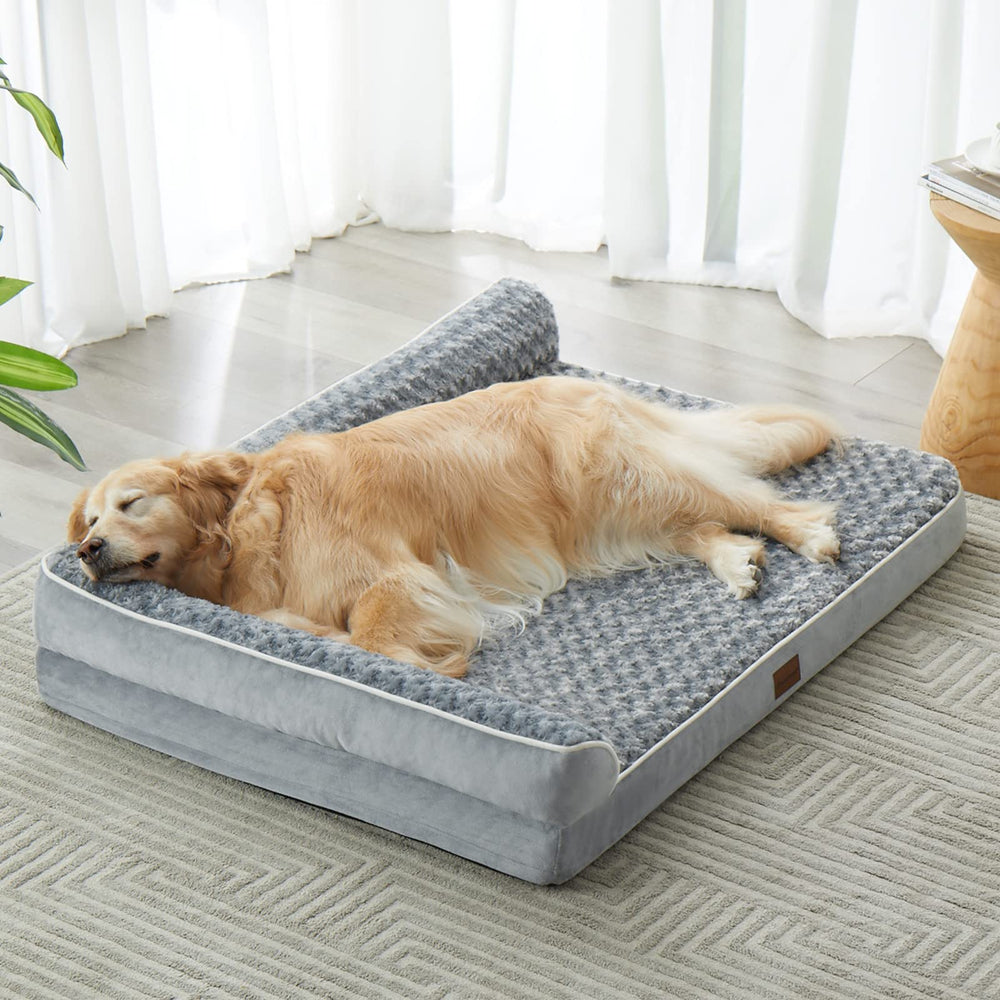 BFPETHOME orthopedic dog bed with egg foam supports joints for calmer nights.