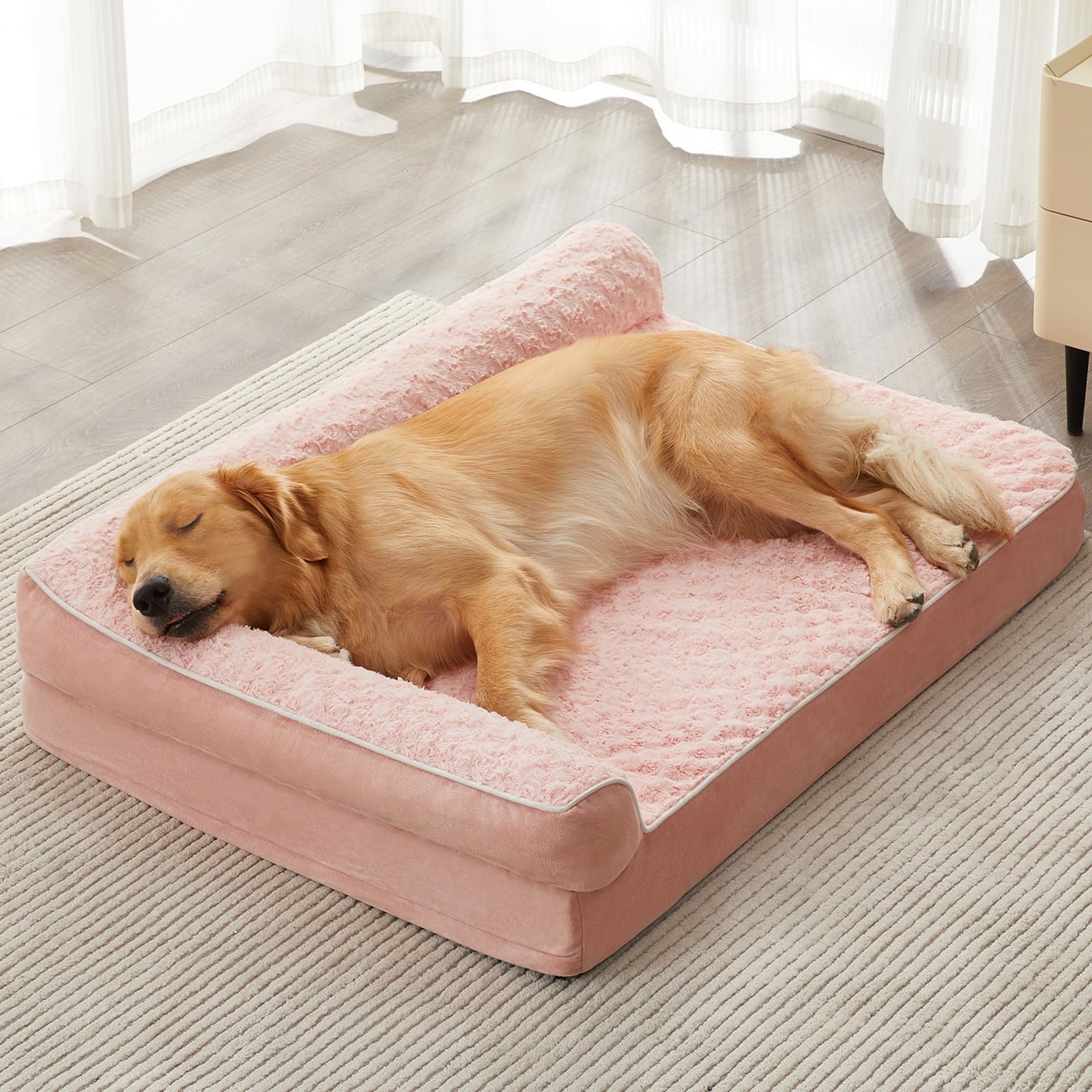 BFPETHOME orthopedic dog bed foam close-up highlighting joint-supporting egg foam