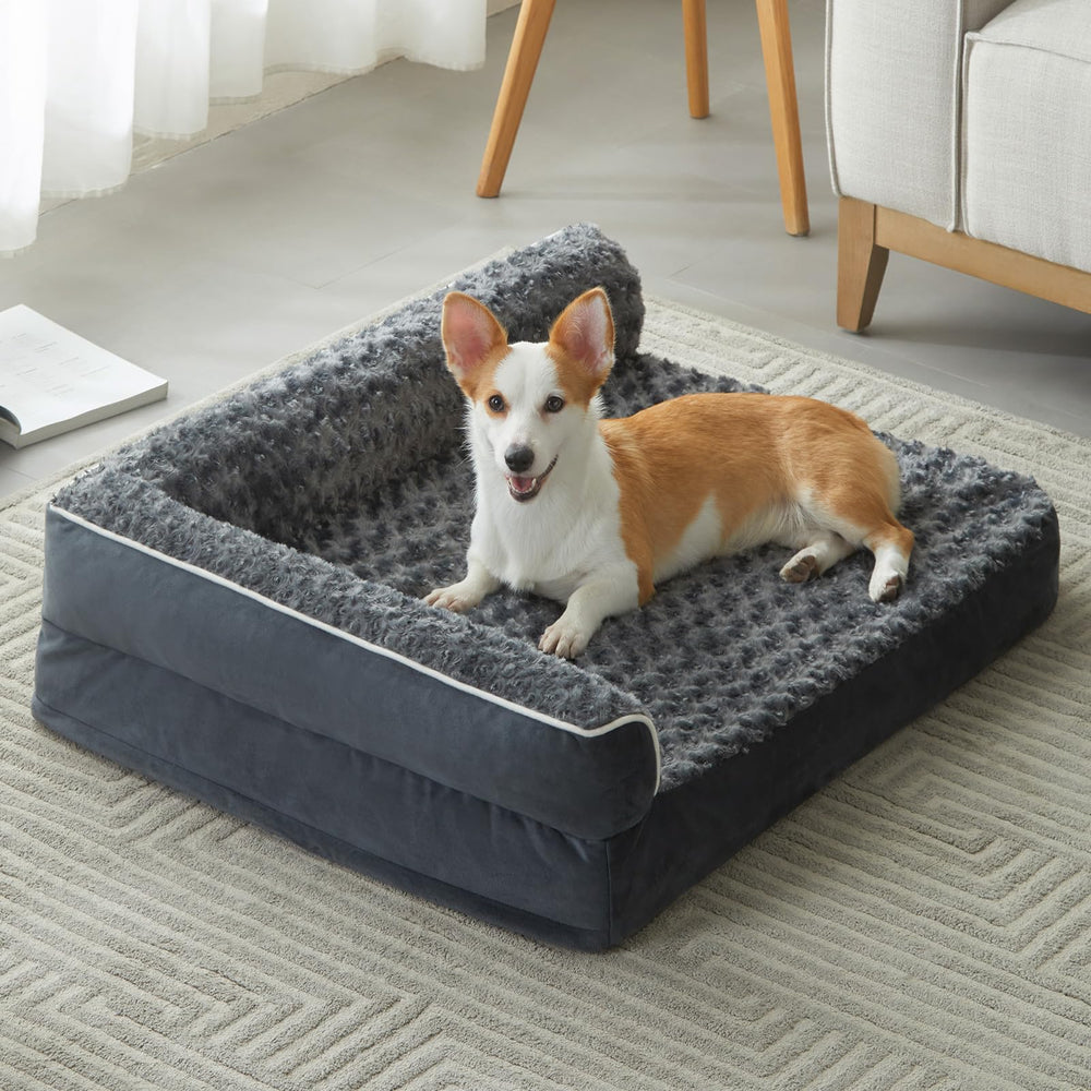 BFPETHOME orthopedic dog bed with plush surface for joint-friendly naps.