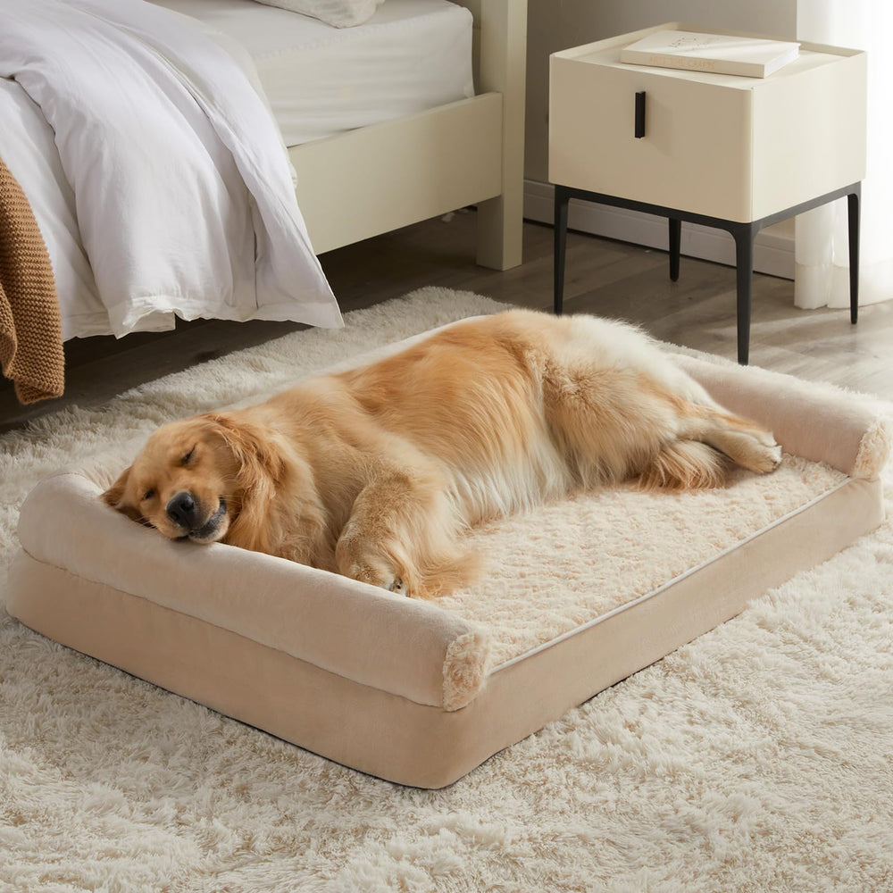 BFPETHOME orthopedic dog bed close-up memory foam supports joints