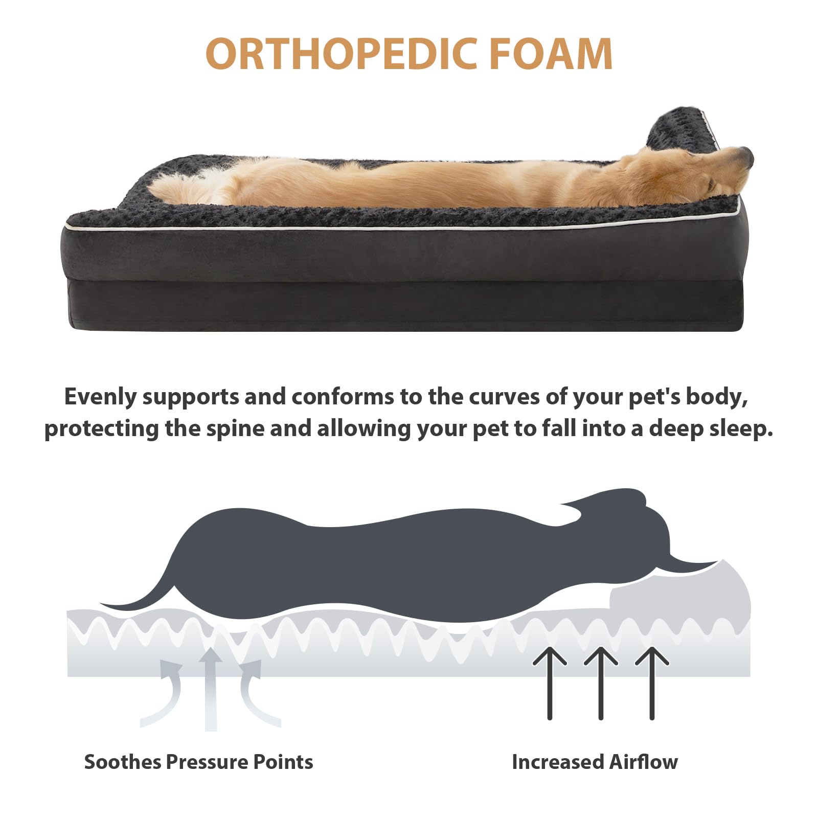 BFPETHOME bed soft surface highlights plush, skin-friendly feel