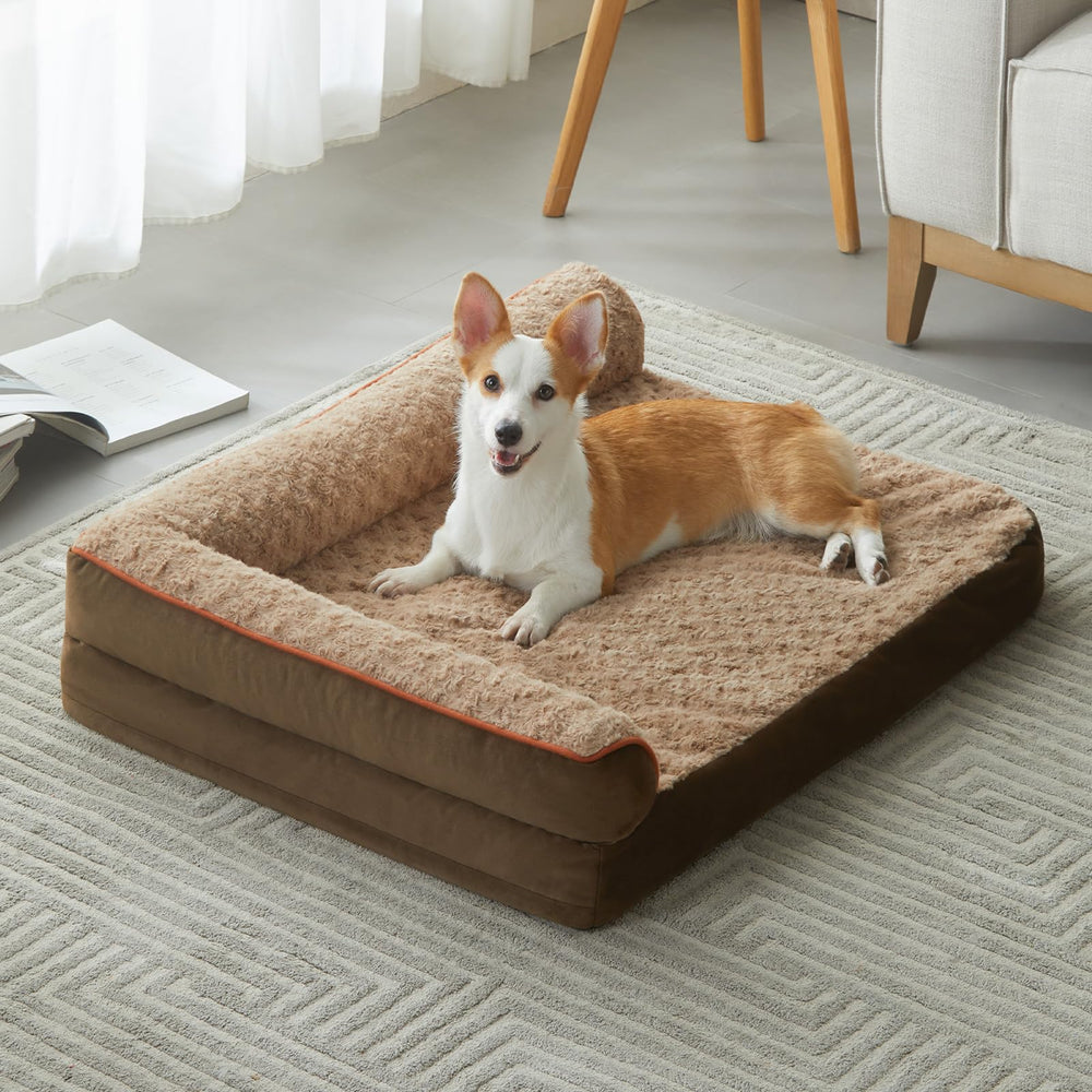 BFPETHOME spacious interior orthopedic bed for large dogs to stretch out comfortably.