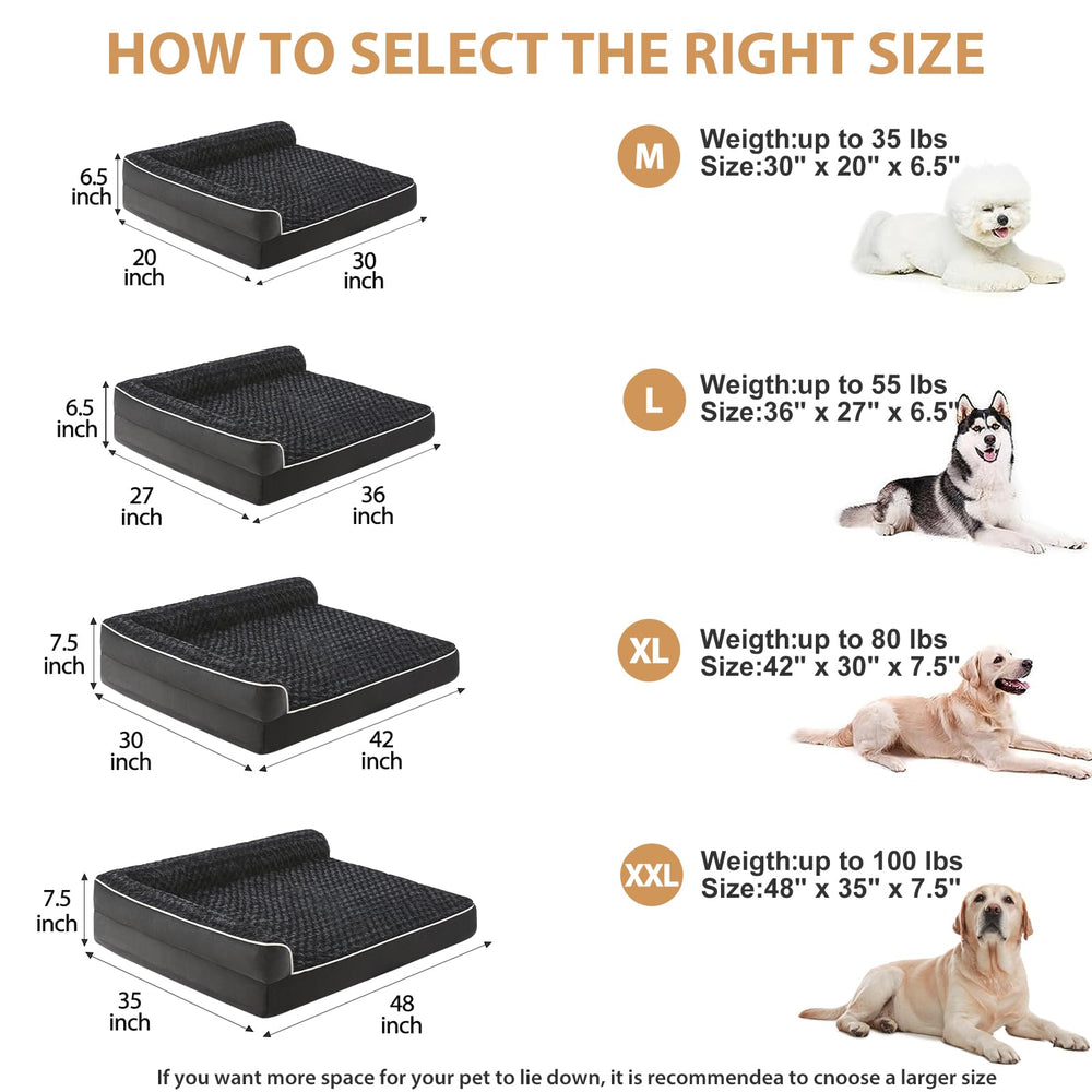 BFPETHOME bed shows waterproof lining protecting foam from spills