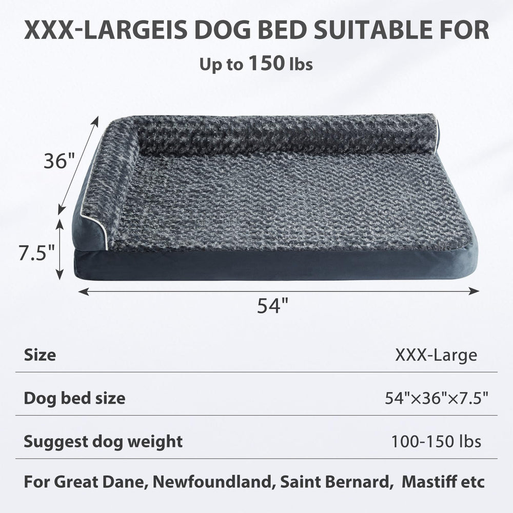 BFPETHOME XXL plus size bed suitable for large dogs up to 150 lbs
