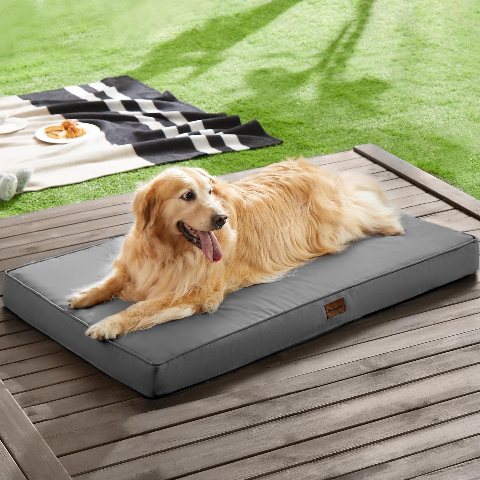 BFPETHOME orthopedic egg-crate foam supports joints during lounging or naps.