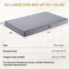 BFPETHOME orthopedic-support bed for large dogs helps joints relax during naps