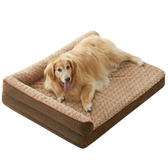 BFPETHOME orthopedic XXL dog bed side view highlights supportive design for joint comfort
