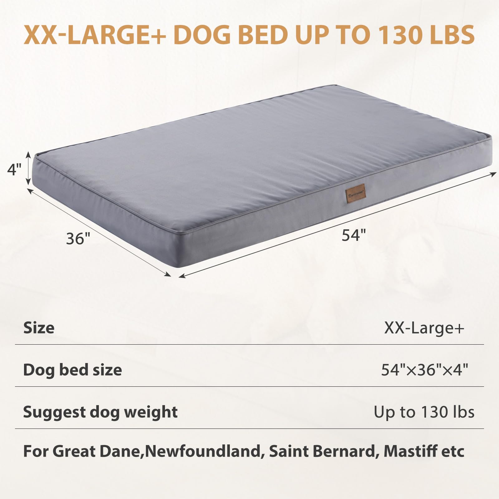 BFPETHOME large-dog bed on patio captures outdoor lounging.