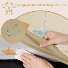 BFPETHOME removable-cover dog bed shown with quick machine wash
