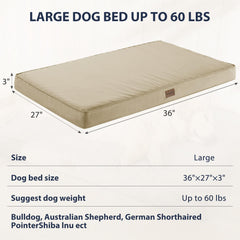BFPETHOME size 36x27 bed fits dogs up to 60 lbs for ample lounging.