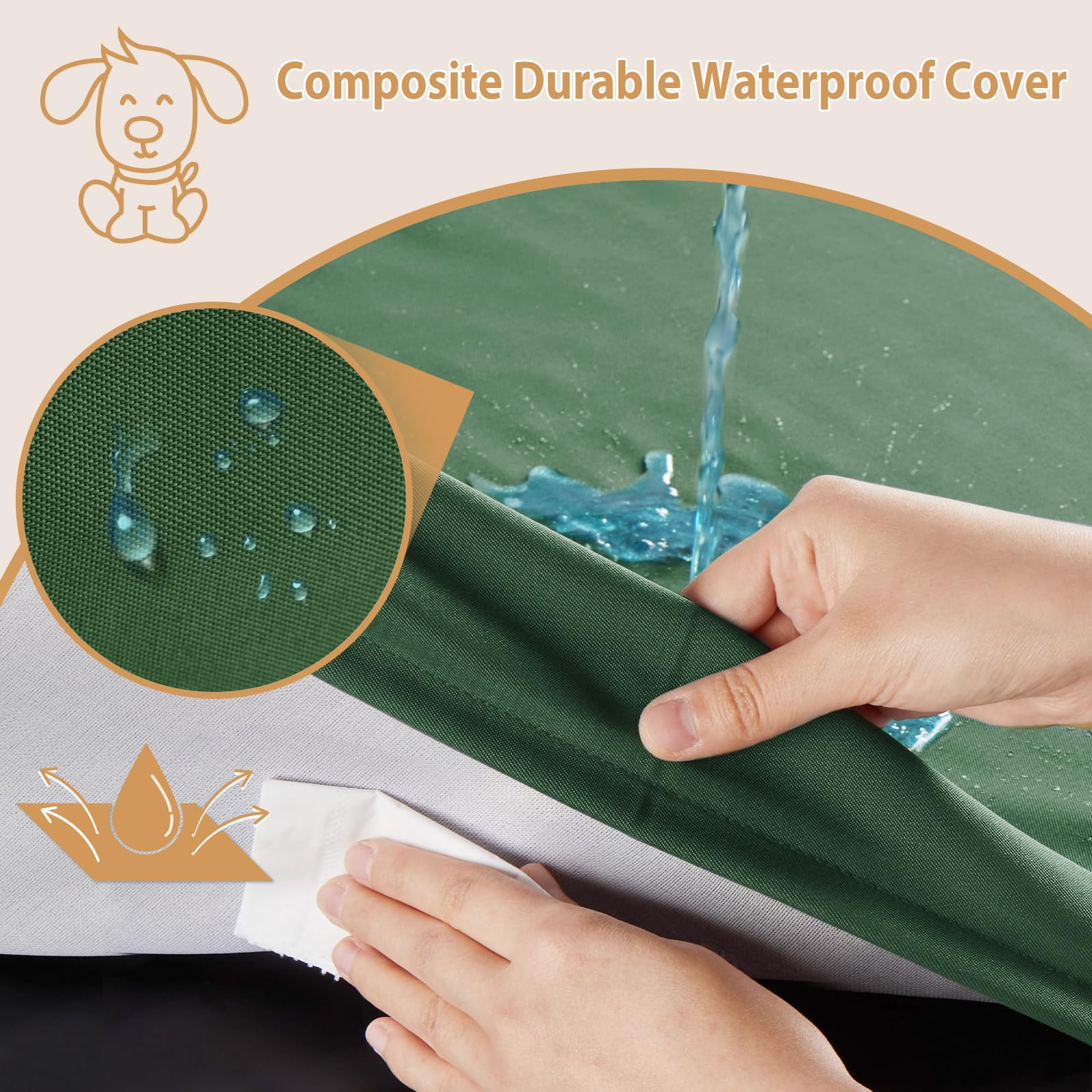 BFPETHOME removable-washable-cover closeup highlights easy cleaning and maintenance.