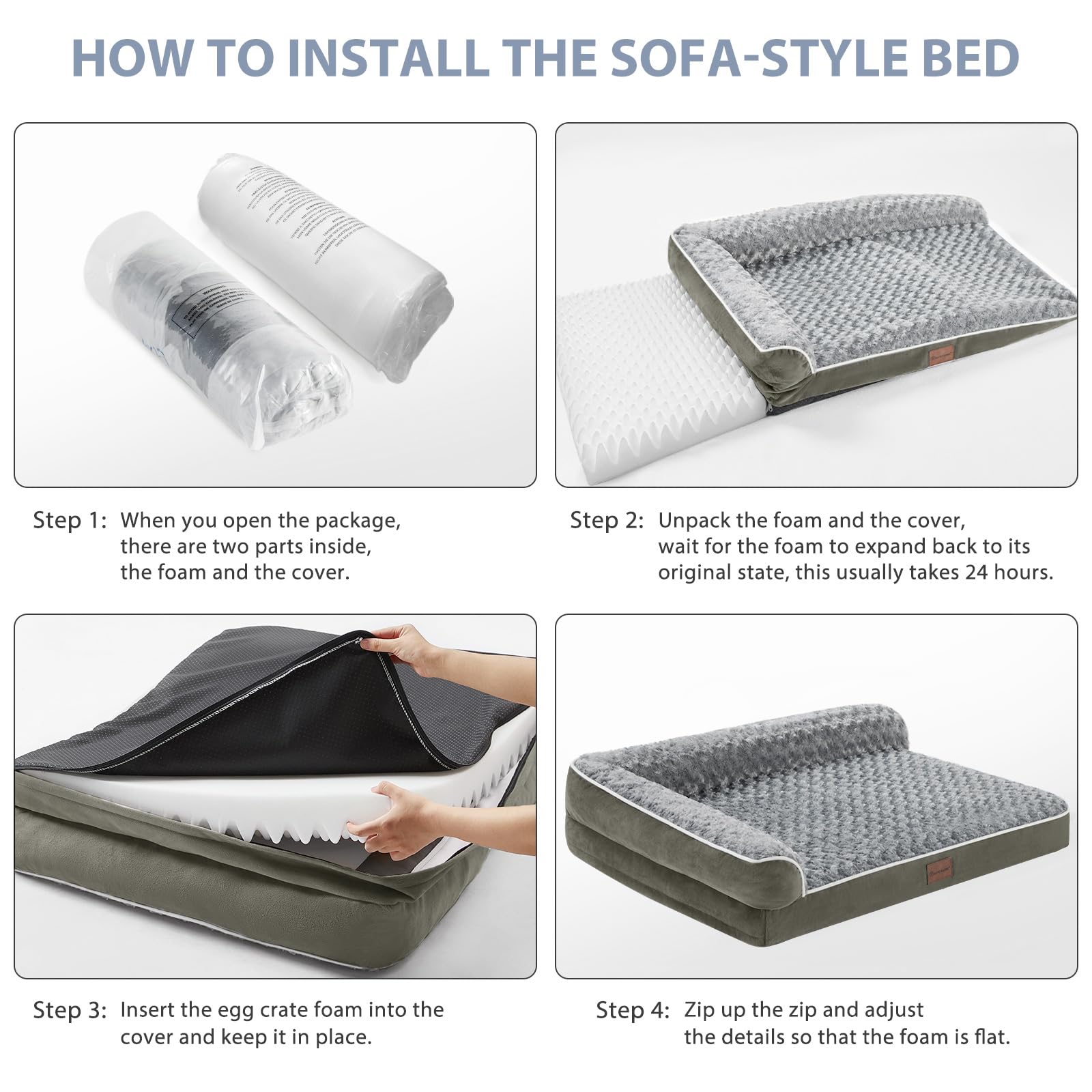 BFPETHOME removable washable cover with zipper for easy cleaning.