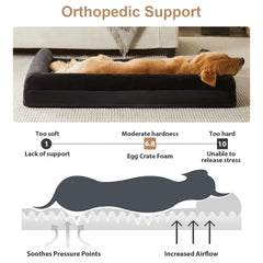 BFPETHOME U-shaped bed with 3.5-inch neck bolsters for support.