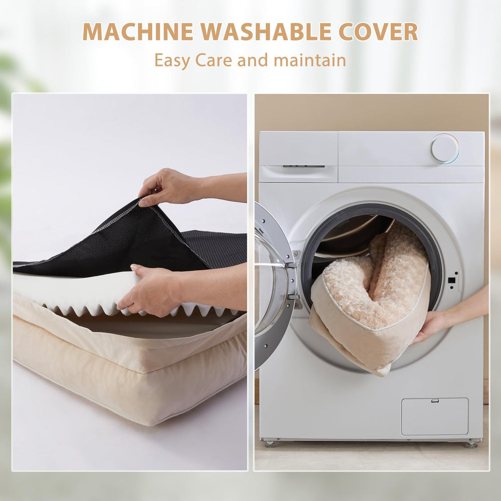 BFPETHOME waterproof lining detail keeps the bed dry after spills and accidents.